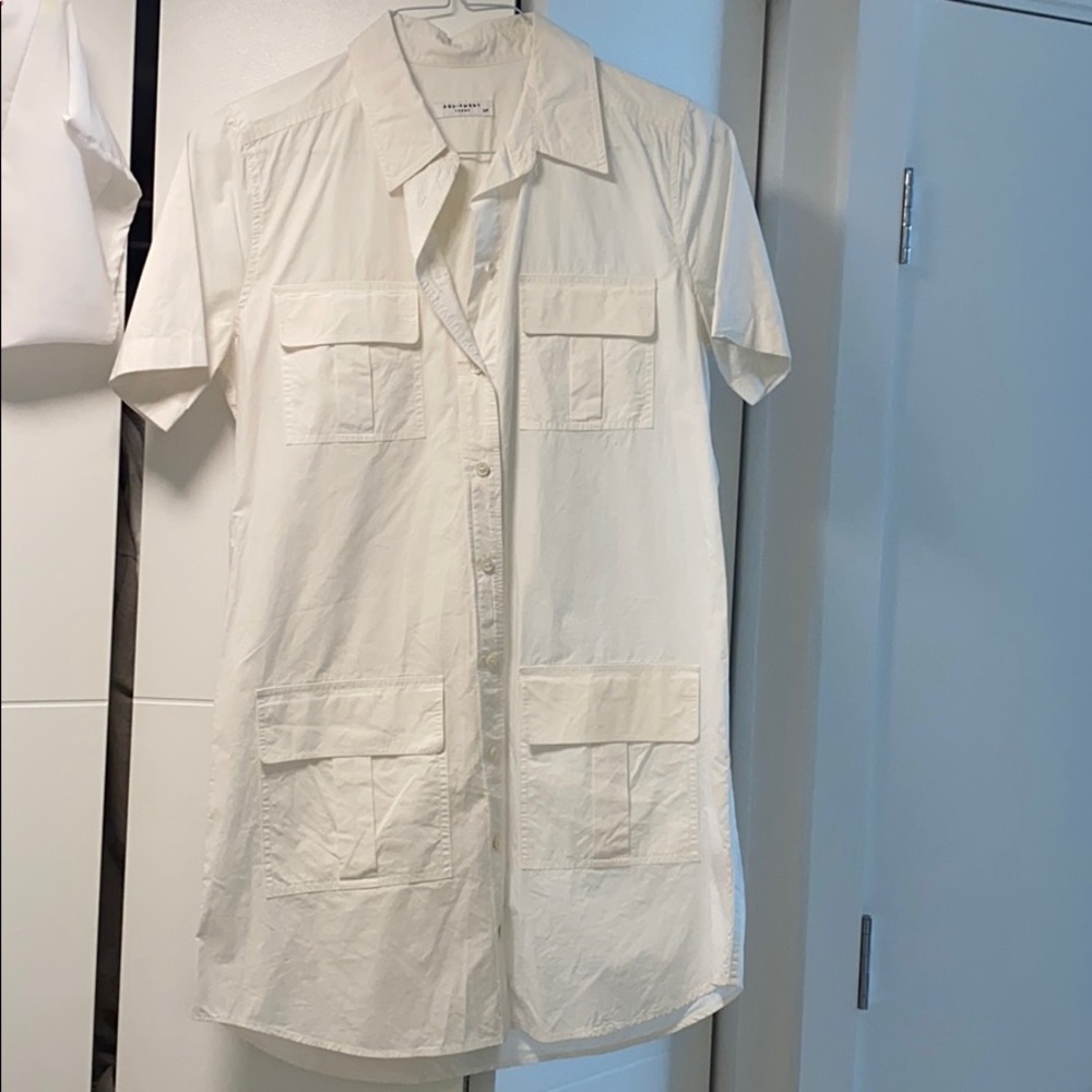 White Equiptment Shirt Dress size S